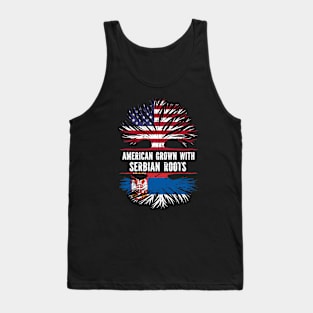 American Grown with Serbian Roots USA Flag Tank Top
